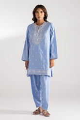 Stitched Embroidered Jacquard Shirt